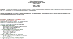 Desktop Screenshot of biblicalresearchresources.com